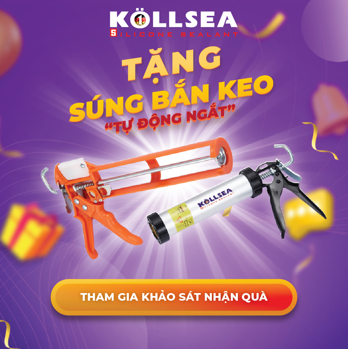 KOLLSEA tặng 15.000 súng bắn keo tri ân khách hàng