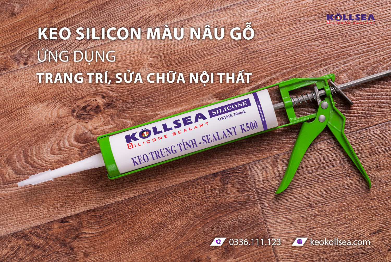 Keo silicone màu nâu gỗ và ứng dụng trong trang trí, sửa chữa nội thất