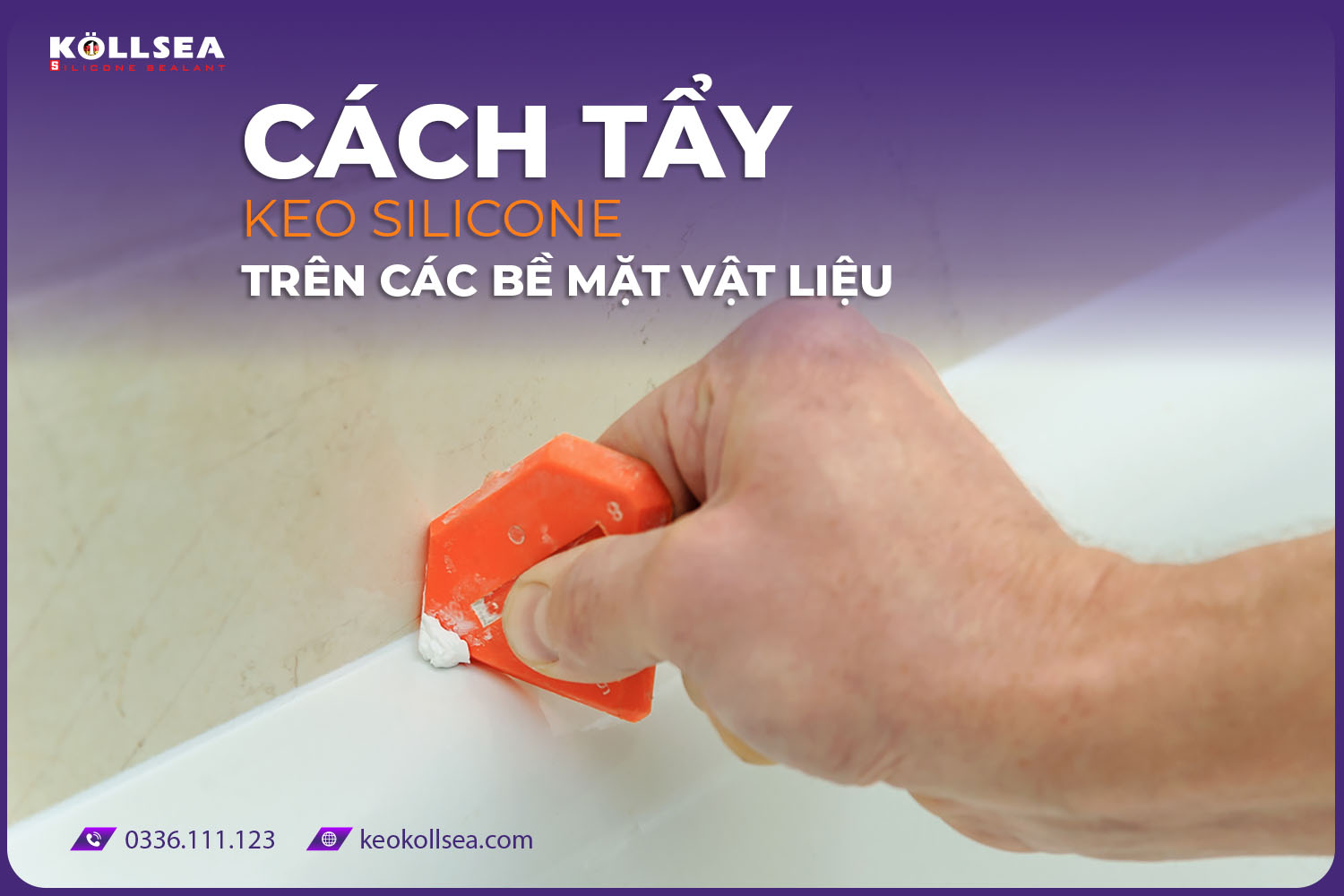 Cách tẩy keo silicone trên các bề mặt vật liệu