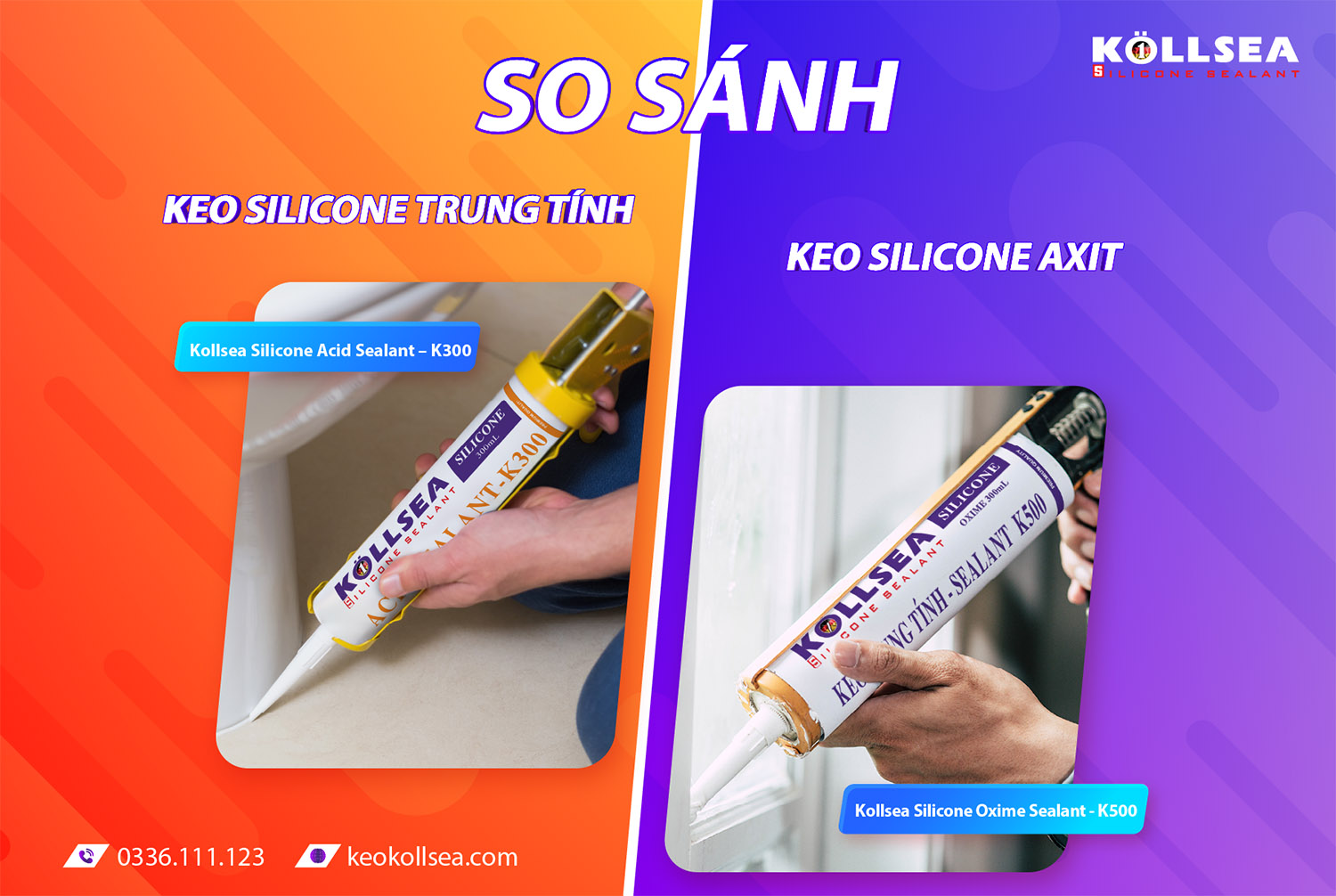 So sánh keo silicone trung tính và keo silicone axit