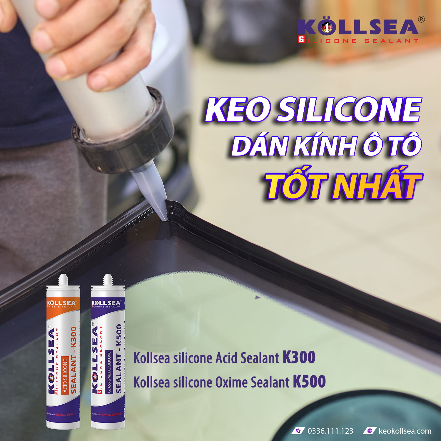 Các loại keo silicone dán kính ô tô tốt nhất