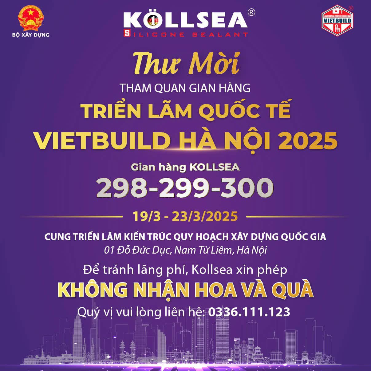 THƯ MỜI THAM QUAN GIAN HÀNG KOLLSEA TẠI TRIỂN LÃM QUỐC TẾ VIETBUILD HÀ NỘI 2025