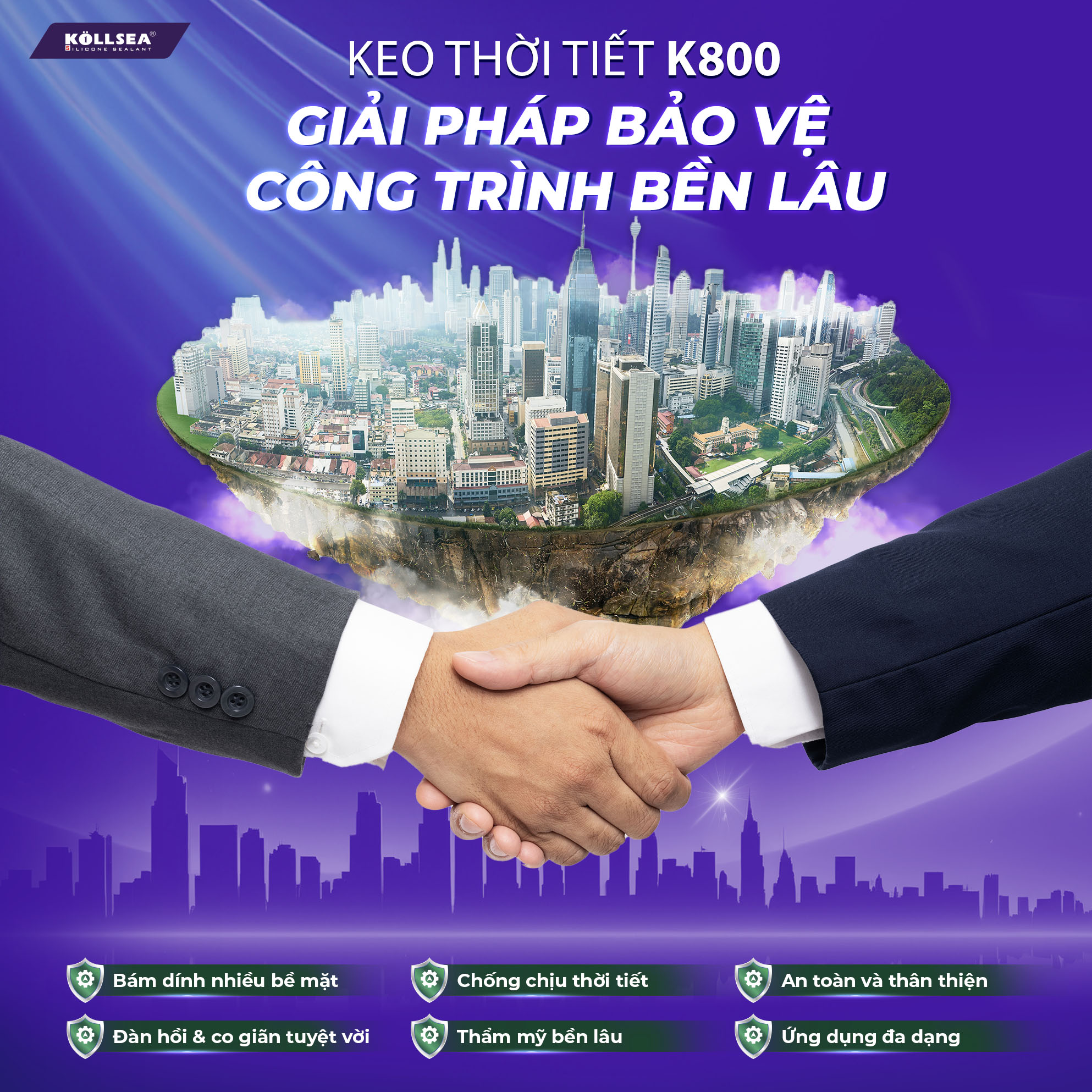 Ưu điểm vượt trội của keo thời tiết Kollsea Silicone K800 – Giải pháp bảo vệ công trình bền lâu