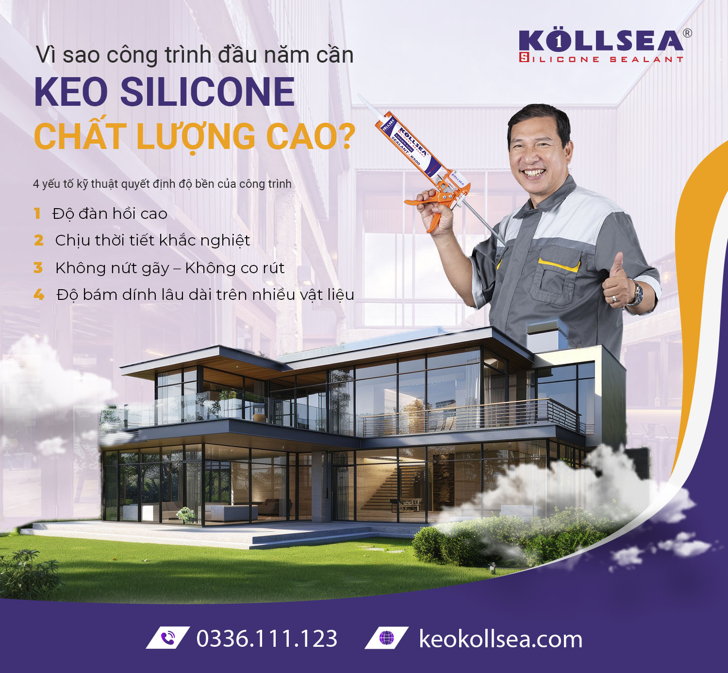 Vì sao công trình đầu năm cần keo silicone chất lượng cao?